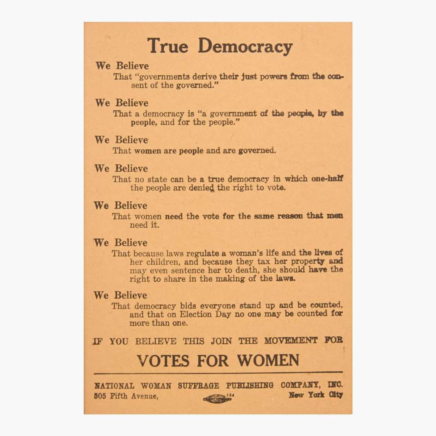 [Americana] [Women's Suffrage] Group of 6 Women's Suffrage Rally Items