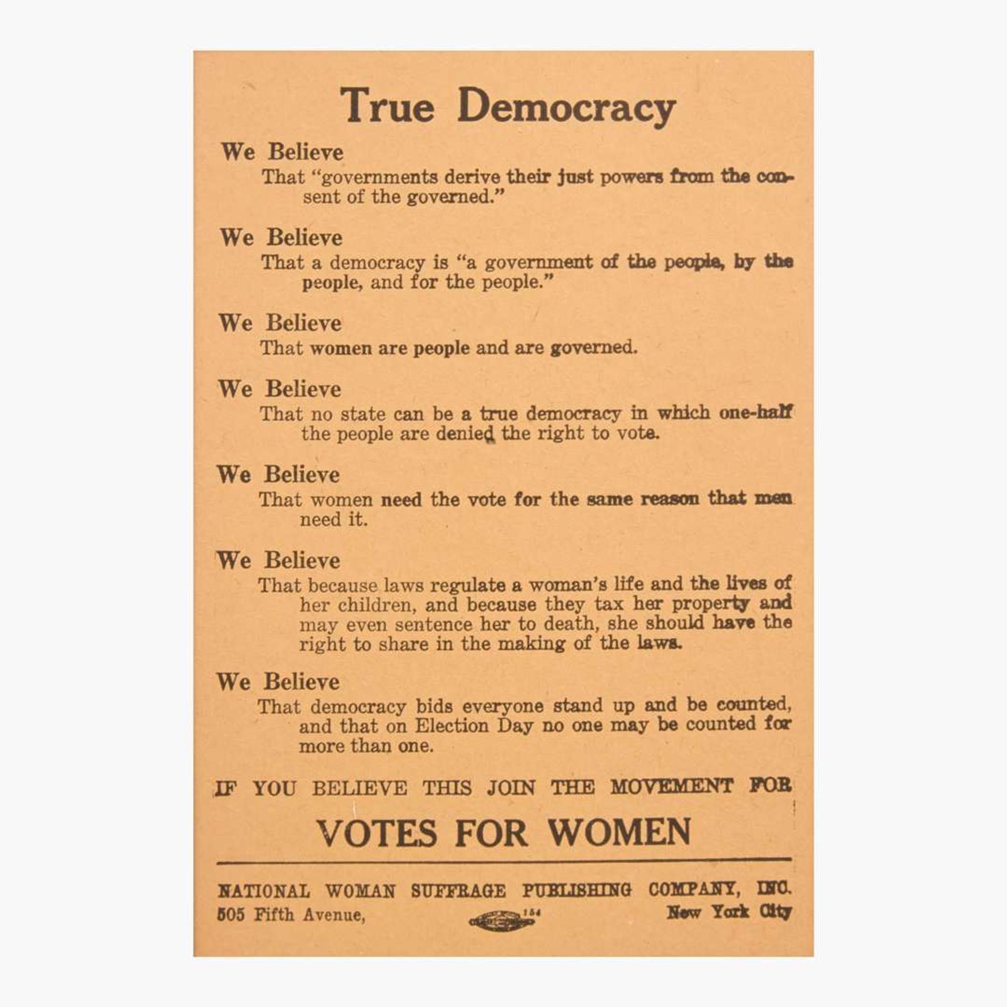 [Americana] [Women's Suffrage] Group of 6 Women's Suffrage Rally Items