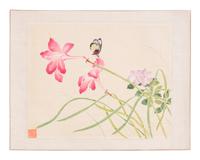 Six Chinese Paintings Depicting Flowers