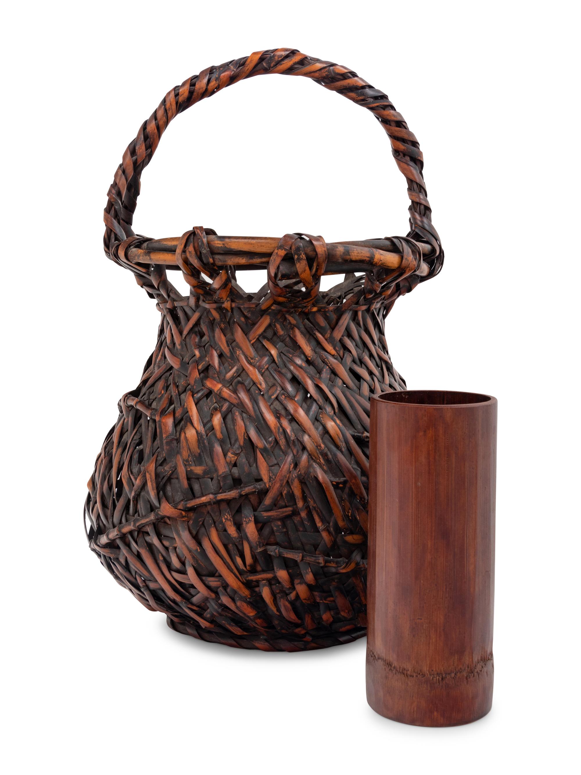 A Bamboo Flower Arranging Basket