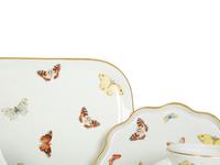A Limoges Porcelain Butterfly-Painted Dessert Service — 20th Century