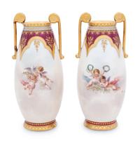 A Pair of Vienna Porcelain Vases