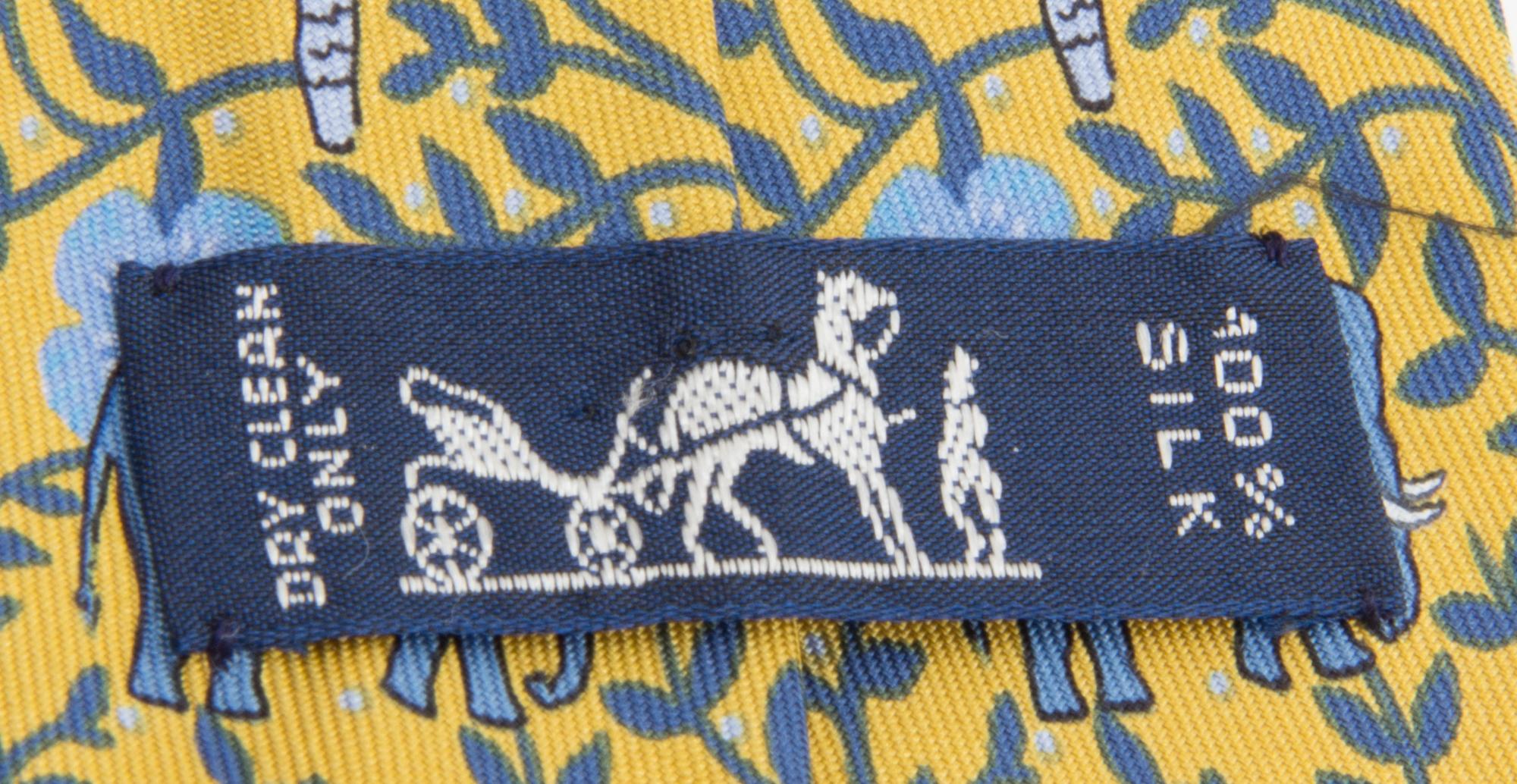A Collection of Six Hermes Silk Neckties,