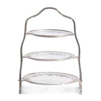 A Tiffany and Co. Silver Three-Tier Dessert Stand