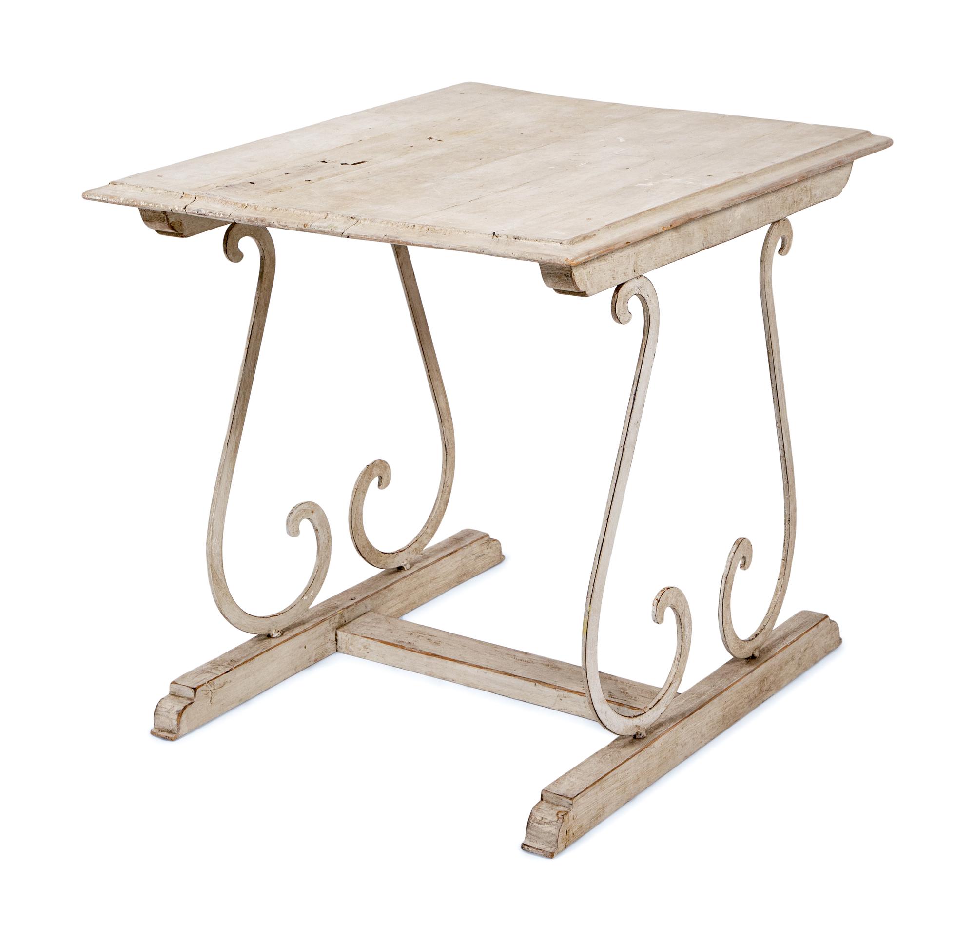 A White-Painted Neoclassical Console Table