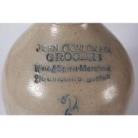 A Two-Gallon Cobalt Decorated Stoneware Advertising Crock