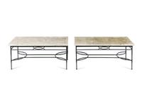 A Pair of Mario Papperzini 'Amalfi' Stone-Top Low Tables