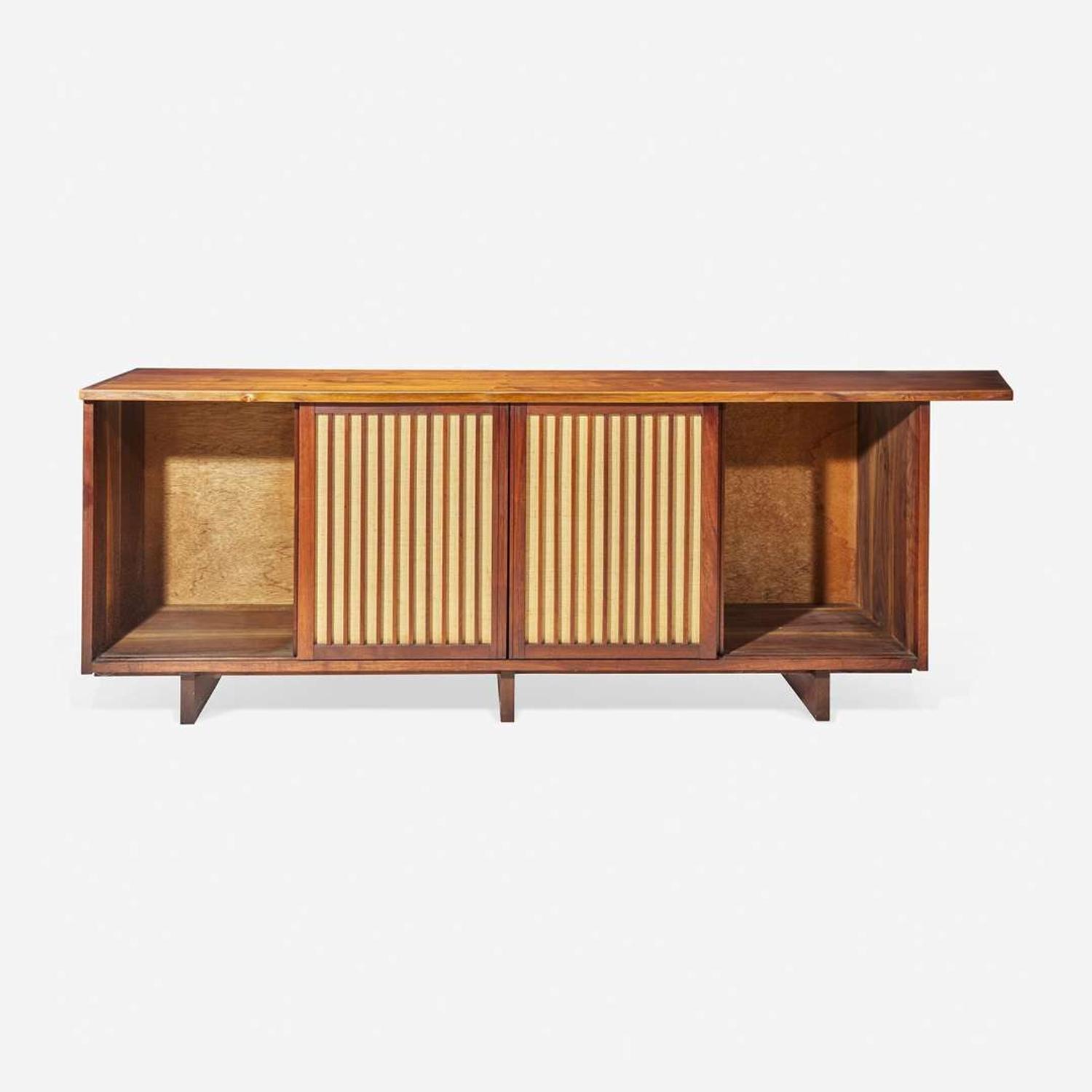George Nakashima (American, 1905-1990) Special Four-Door Sliding-Door Cabinet, New Hope, Pennsylvania, 1964