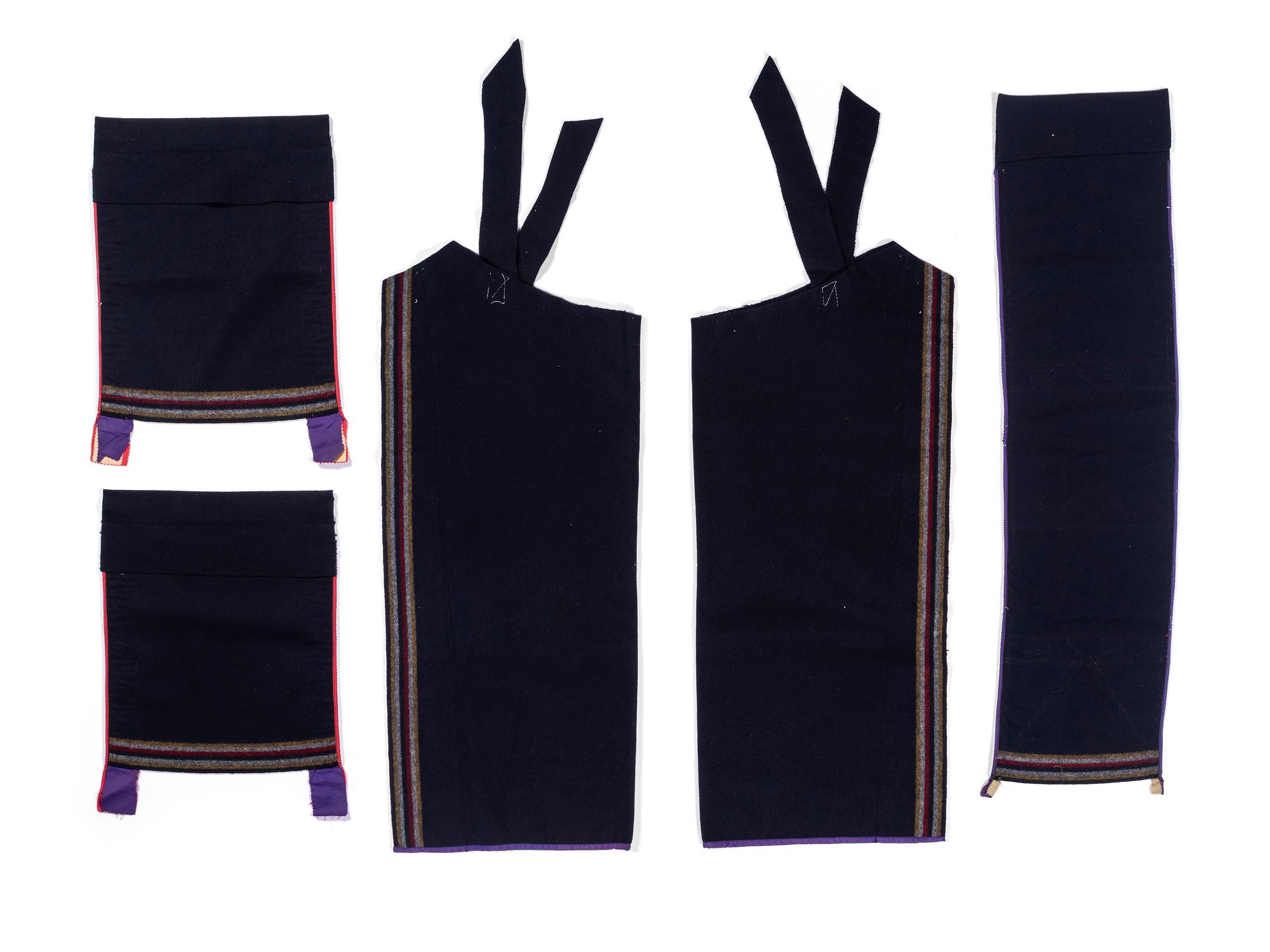 Osage Wool Leggings and Breech Cloth, with Ribbonwork