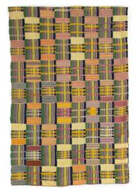 A Ghanaian Cotton Kente Cloth 53 x 82 inches. — FIRST HALF 20TH CENTURY, ASHANTI