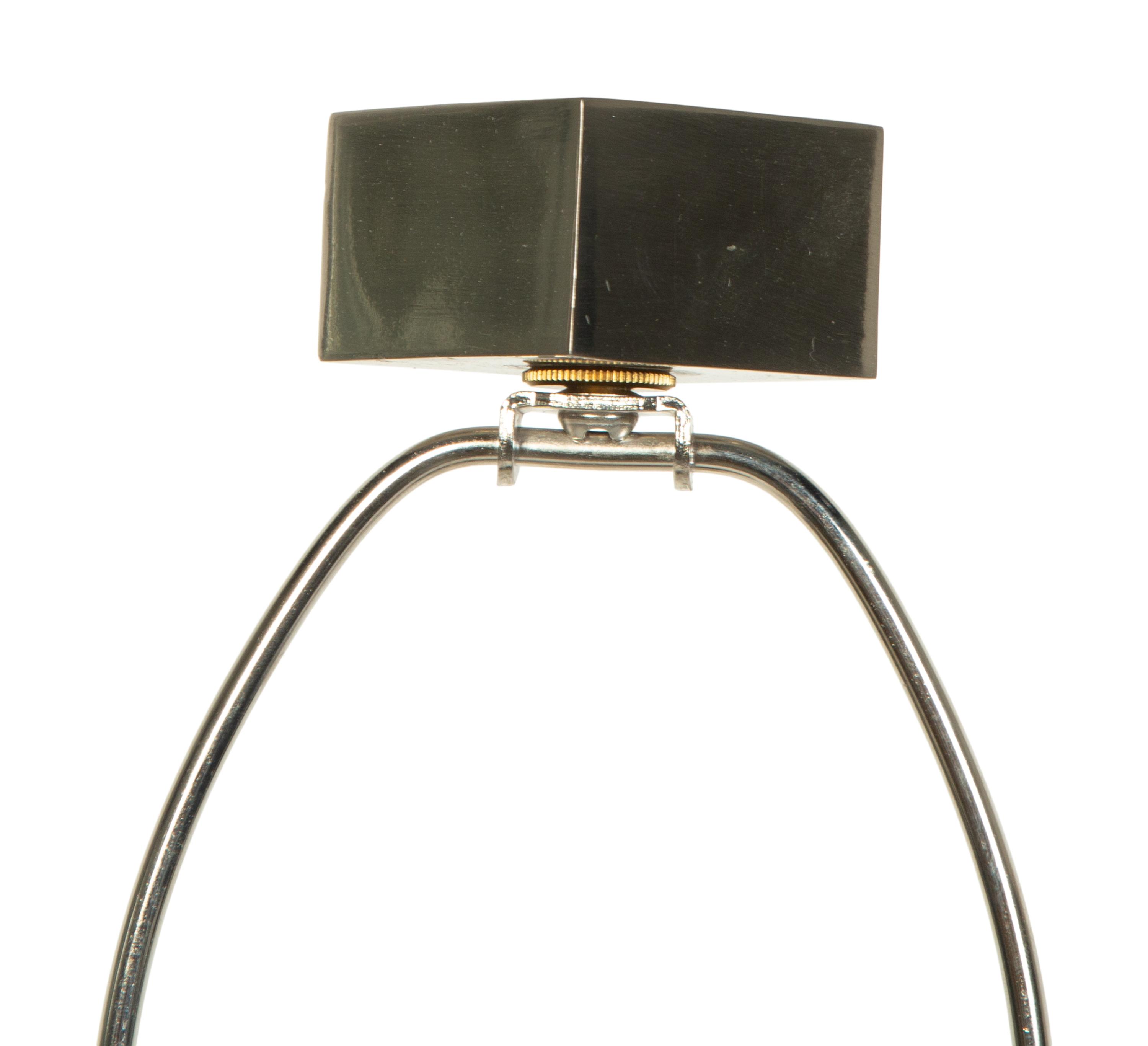 A Pair of Modernist Chrome Table Lamps