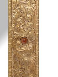 A Chinese Export Gilt Bronze Mirror