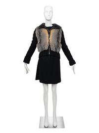 Gucci Fox Fur Trimmed Knit Jacket, 2007