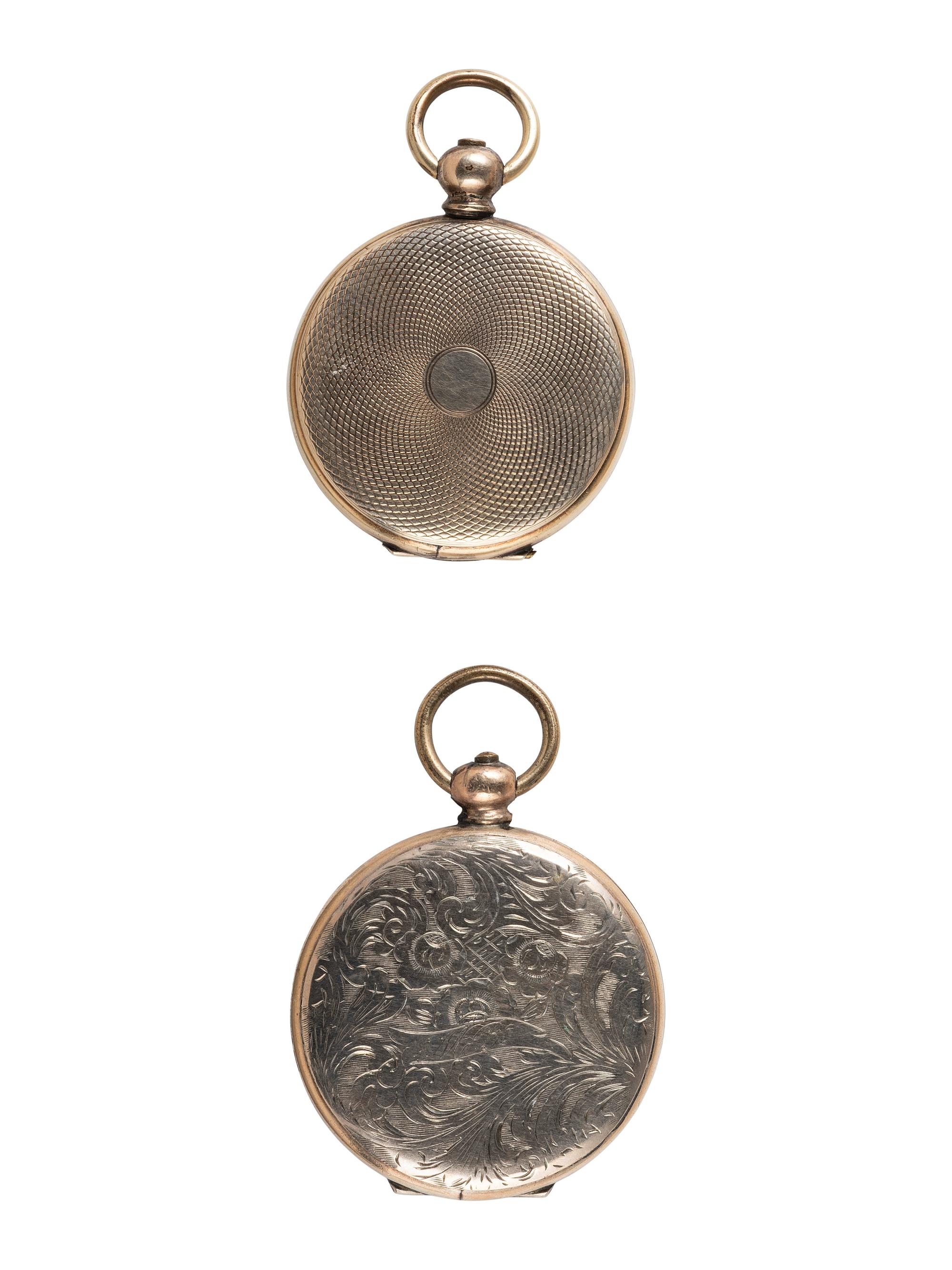 [EARLY PHOTOGRAPHY]. 11 lockets containing daguerreotypes and tintypes.