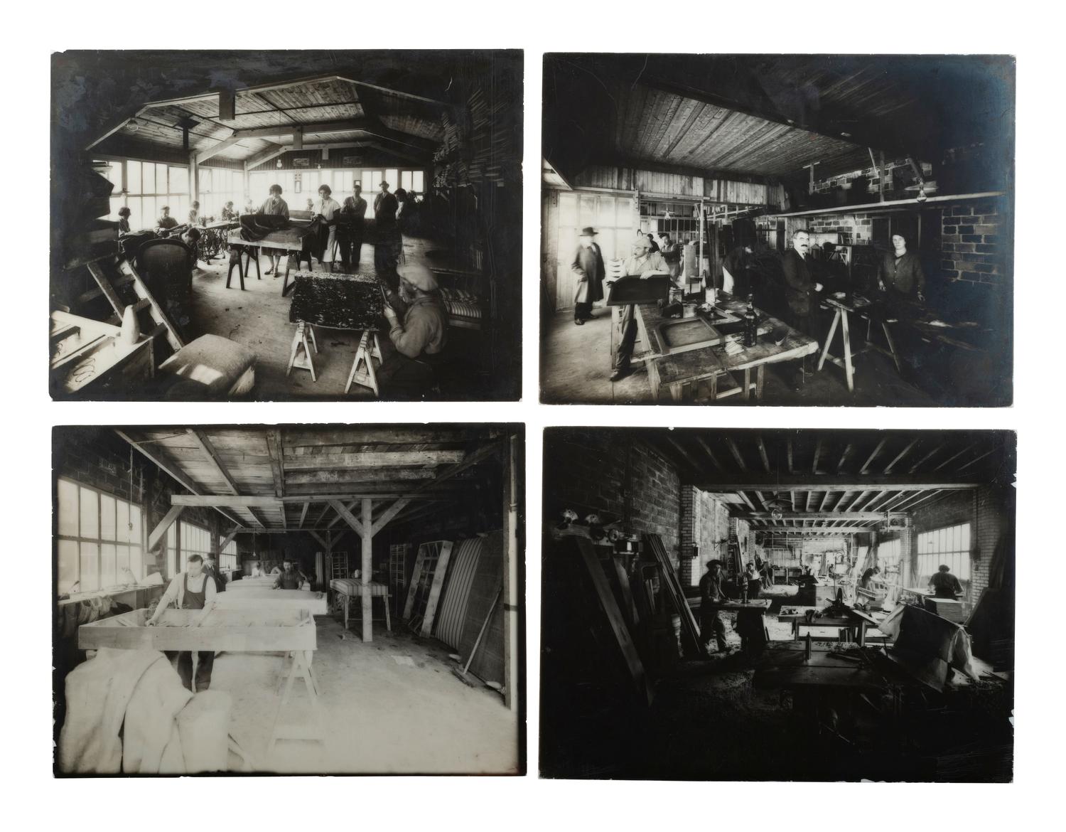 [EARLY PHOTOGRAPHY]. 20 occupational photographs, incl. railroad workers and farmers.