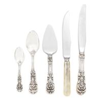 A Group of American Silver Flatware Articles, Reed and Barton, Taunton, MA, Francis I pattern, comprising: 13 dinner knives 7 teaspoons