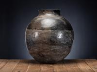 Massive Ohkay Owingeh Blackware Pottery Storage Jar
