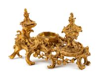 A Louis XV Style Gilt-Bronze Encrier — 19TH CENTURY