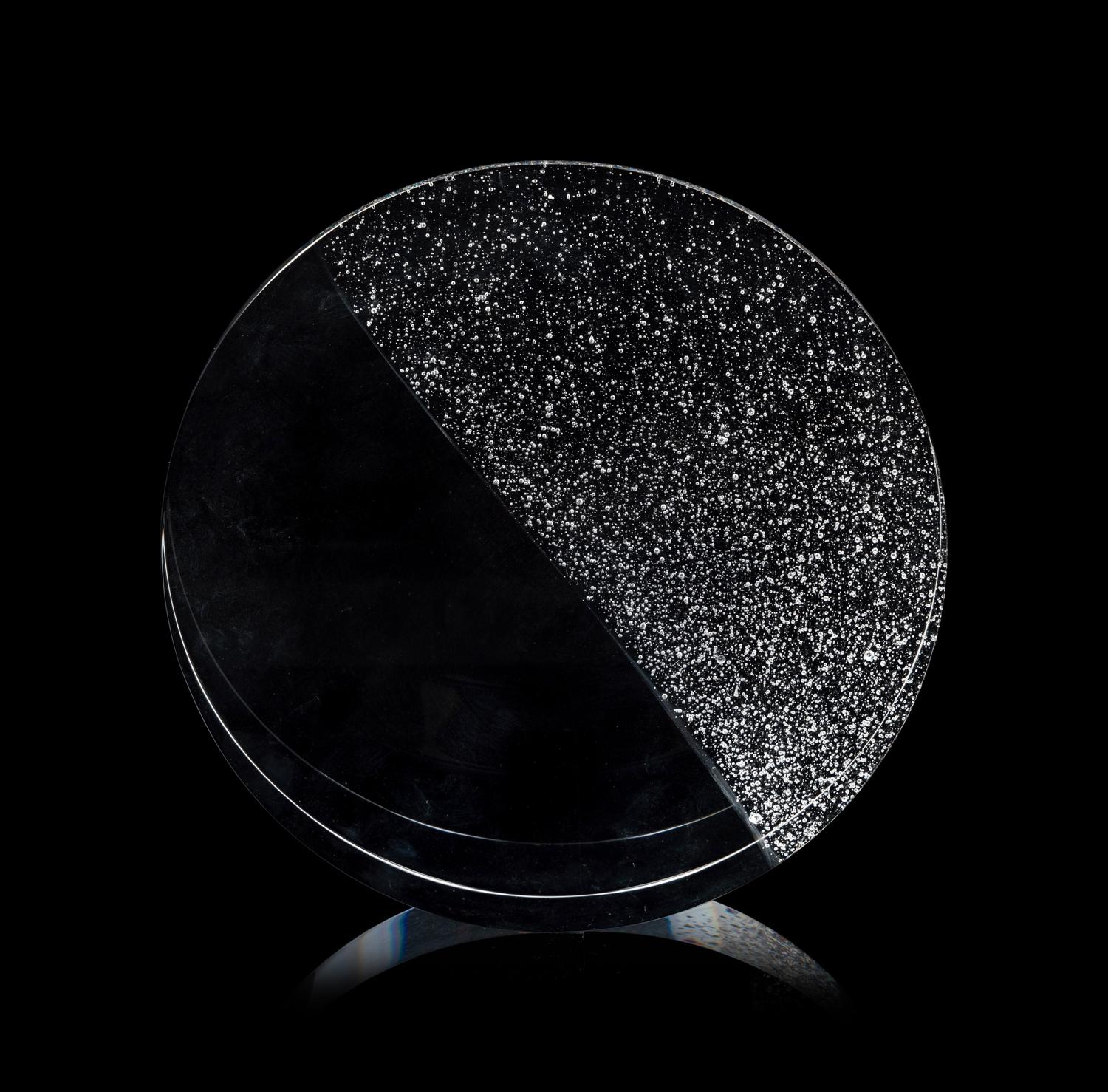 A Steuben Glass Day and Night Sculpture Designed by David Dowler