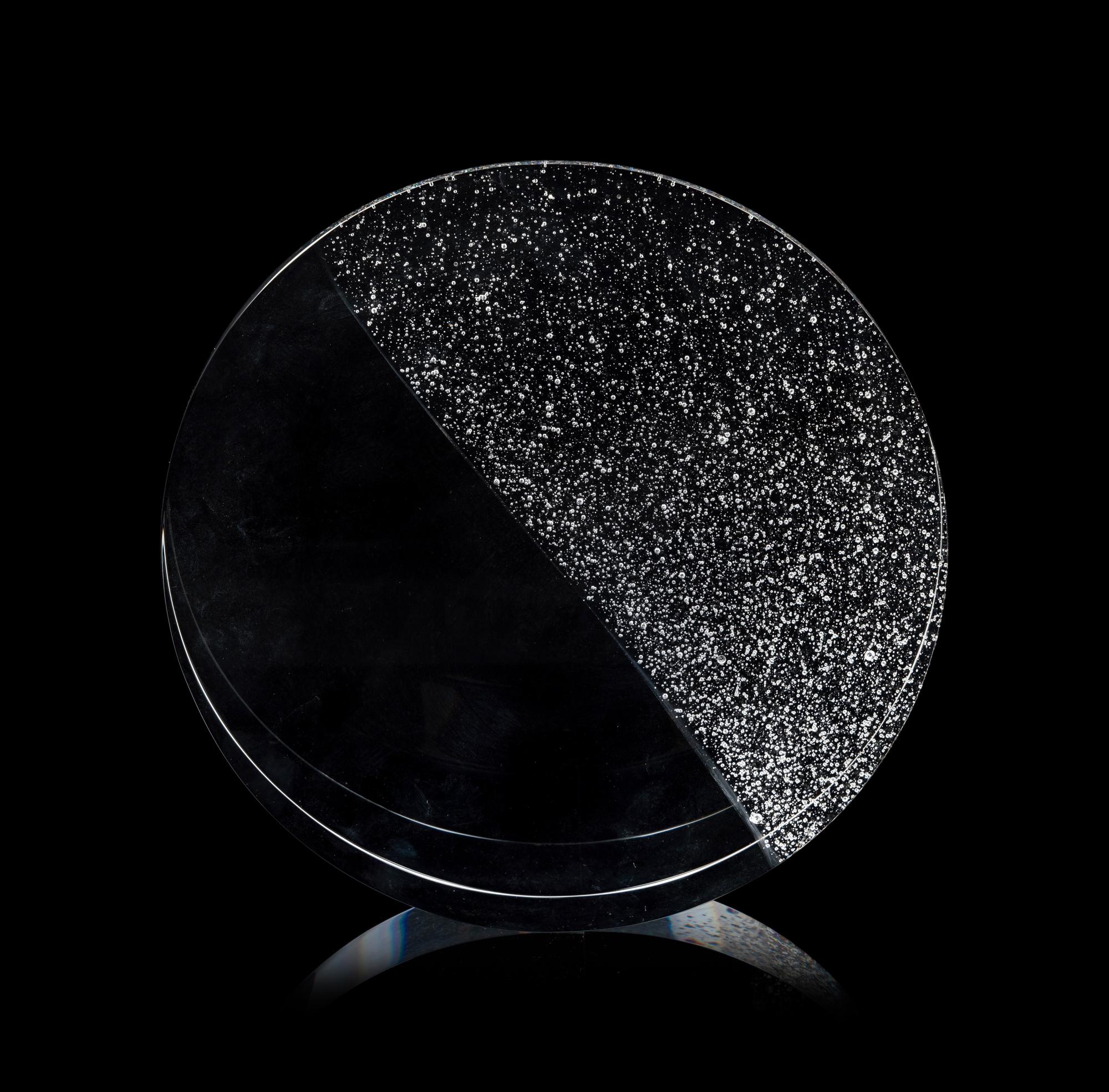 A Steuben Glass Day and Night Sculpture Designed by David Dowler