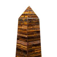 A Pair of Monumental Tiger's Eye Veneered Obelisks