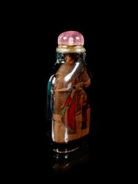 An Inside Painted Smoky Topaz Snuff Bottle