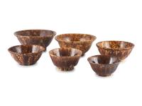 Eight Rockingham Glaze Bowls