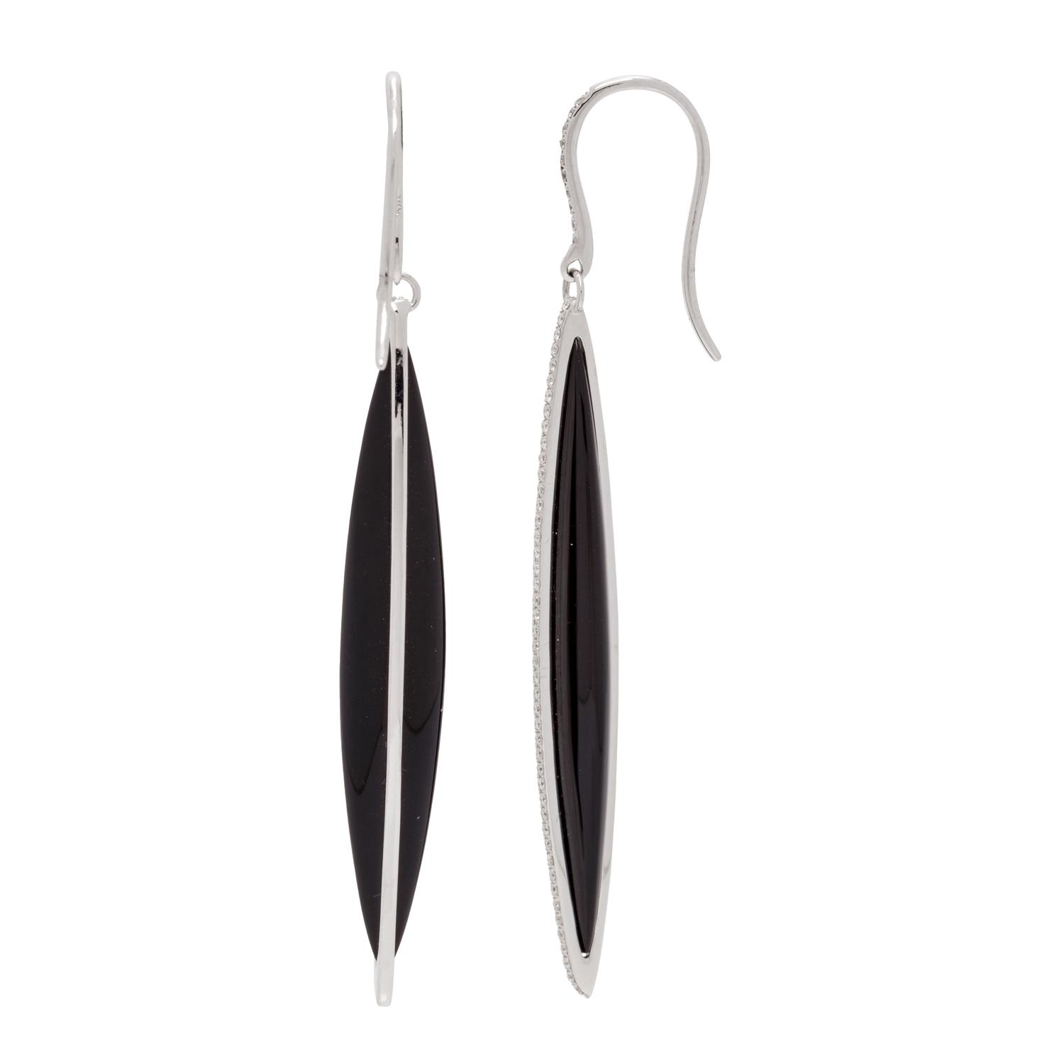 ONYX AND DIAMOND EARRINGS