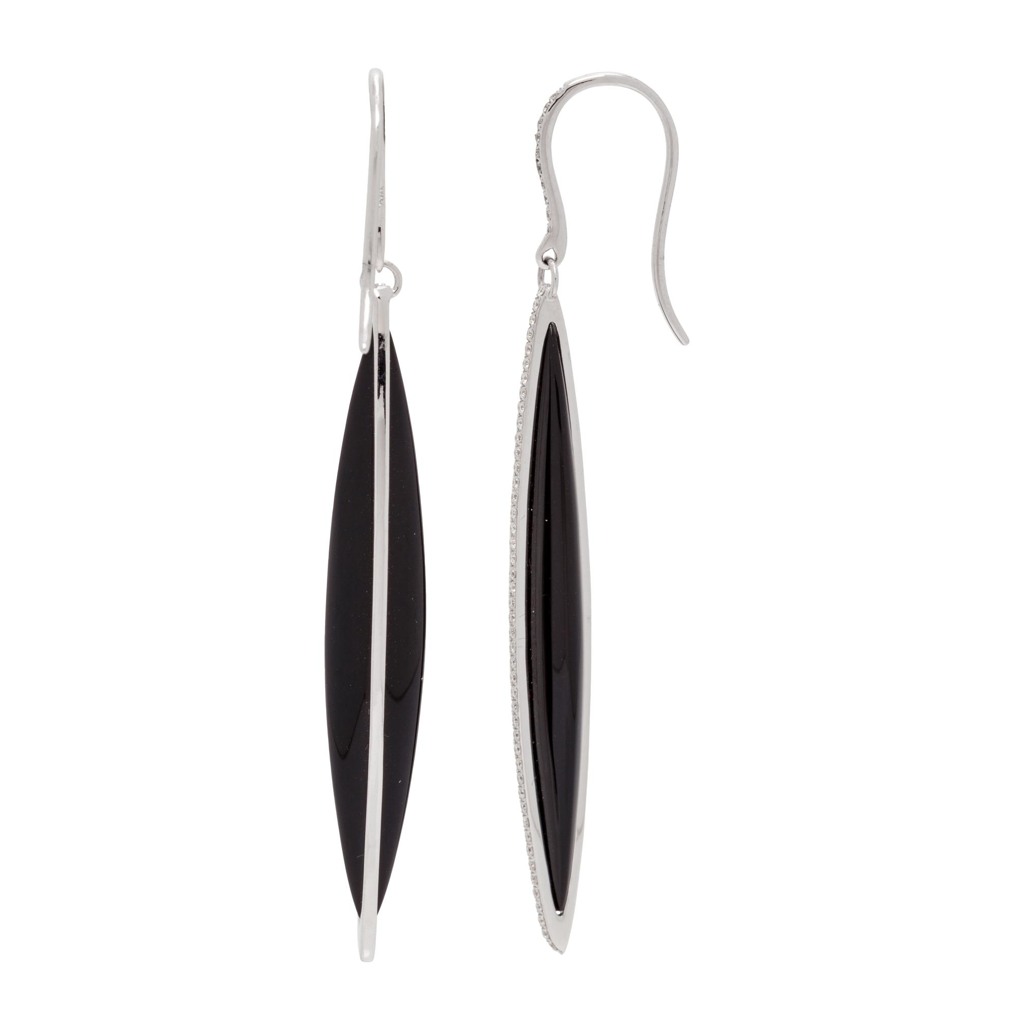 ONYX AND DIAMOND EARRINGS