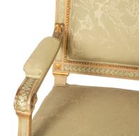 A Six-Piece Louis XIV Style Painted and Parcel Gilt Parlor Suite — 19th/20th Century