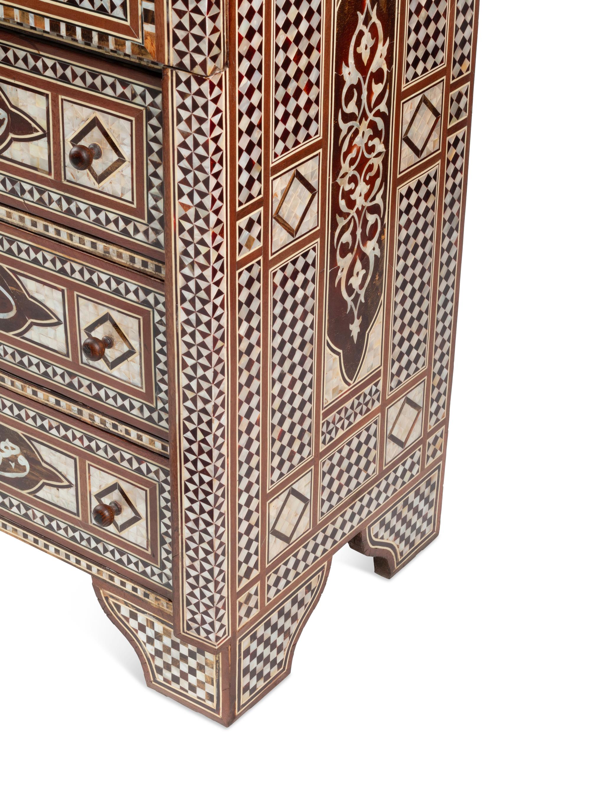 An Iberian Style Mother-of-Pearl Inlaid Chest of Drawers