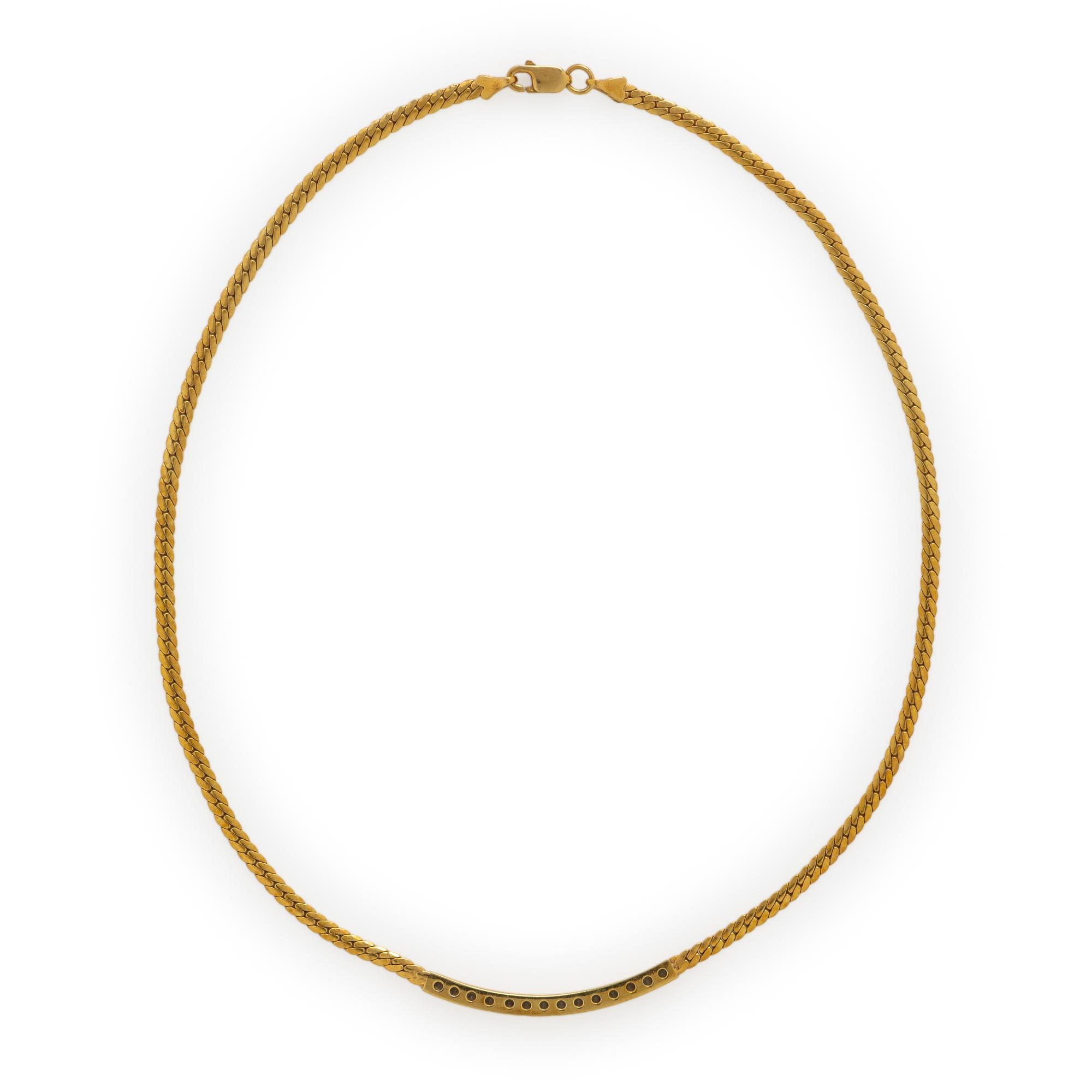 Yellow Gold and Diamond Necklace