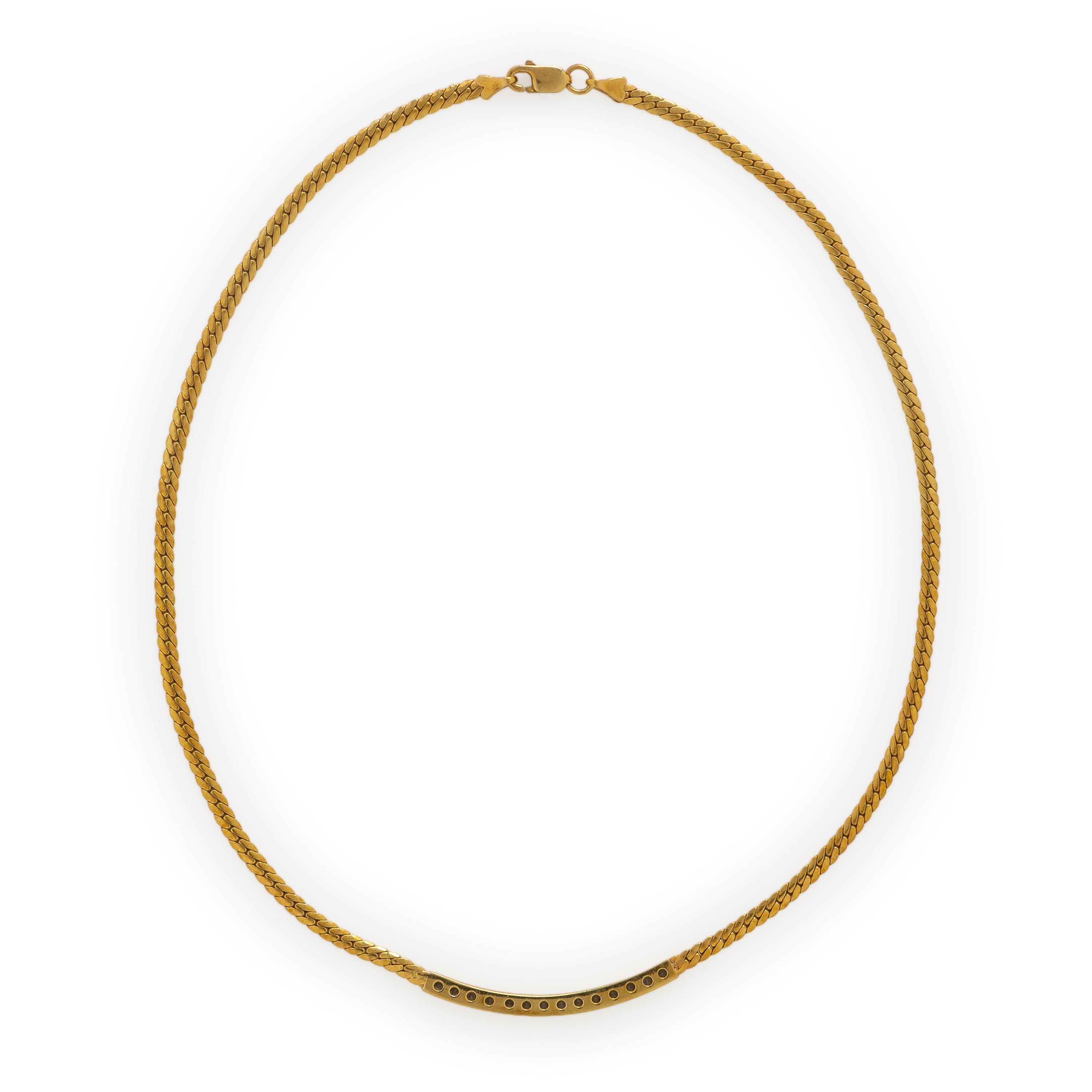 Yellow Gold and Diamond Necklace