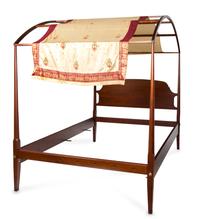 An American Mahogany Tester Bed Height 82 x width 84 x depth 60 inches. — 20TH CENTURY