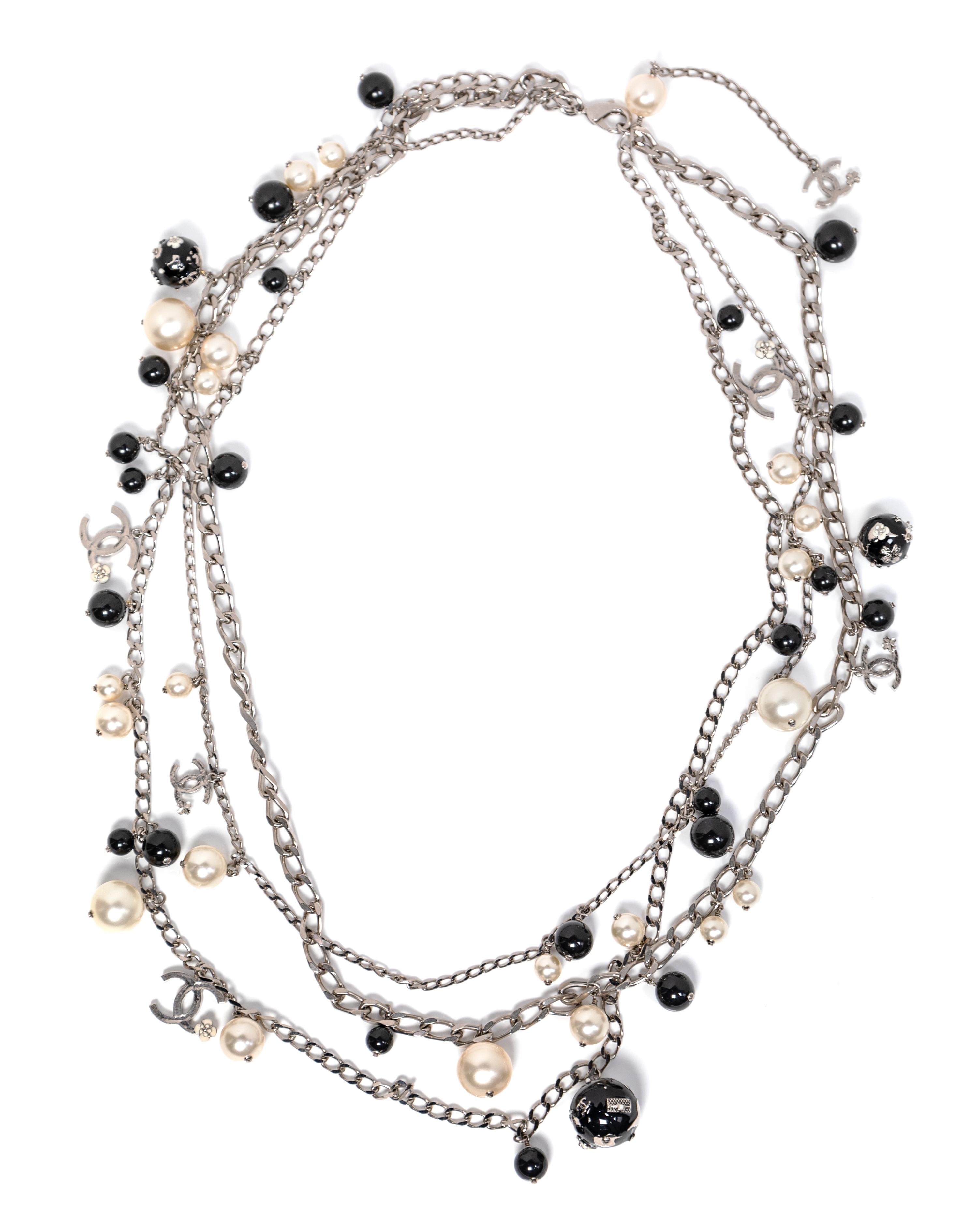 Chanel Multi-Strand Globe and CC Charm Necklace or Belt, 2013 Length: 20"