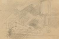 Walter Biggs, (American, 1886–1968), A Group of Five Exterior Sketches