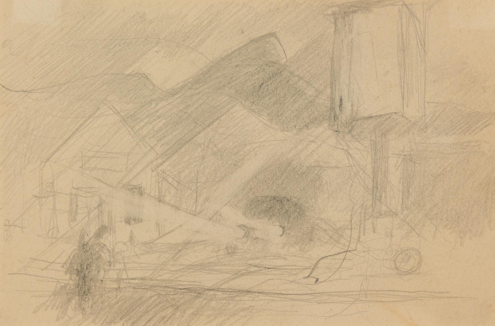Walter Biggs, (American, 1886–1968), A Group of Five Exterior Sketches