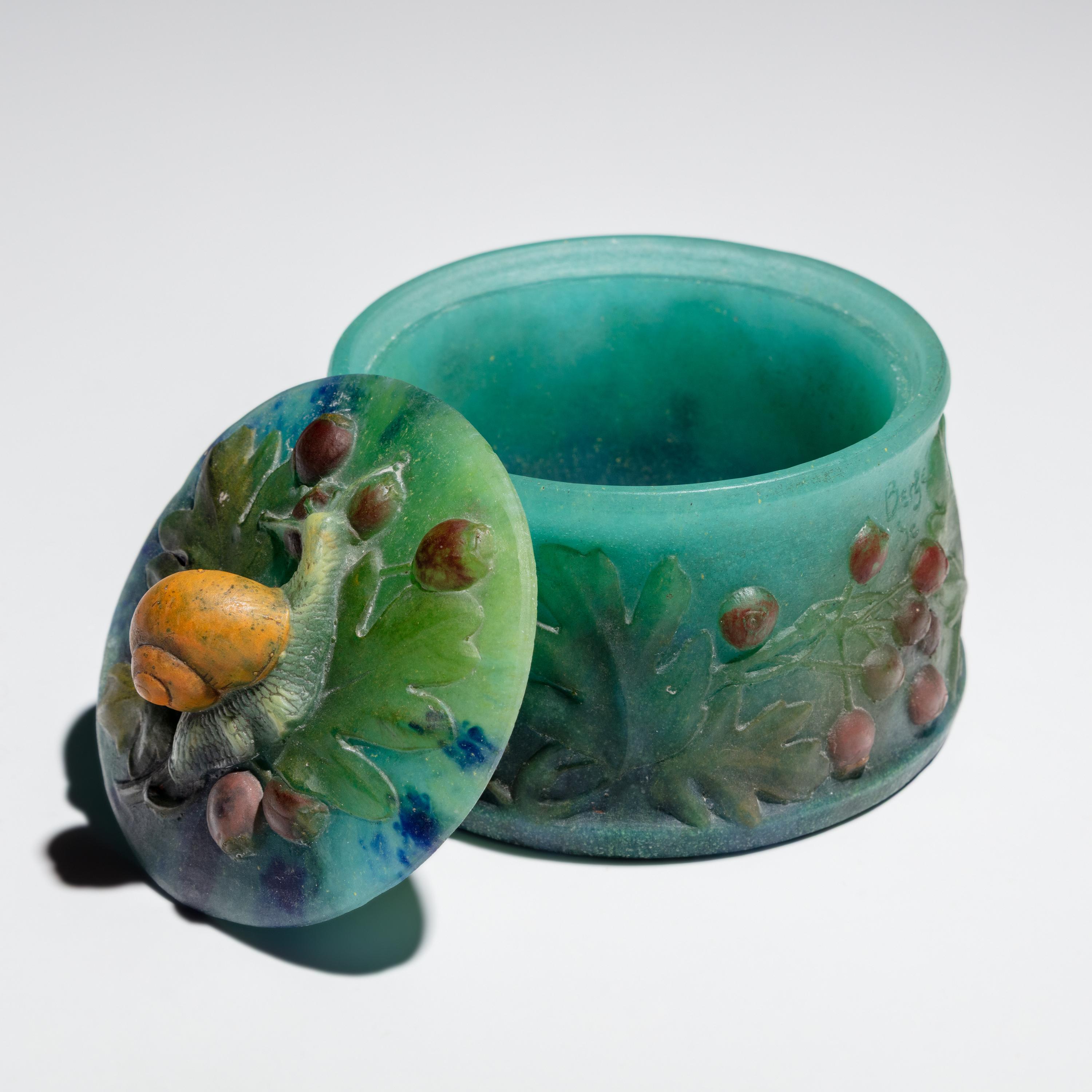 Amalric Walter (French, 1870–1959) — Pâte de Verre Lidded Box