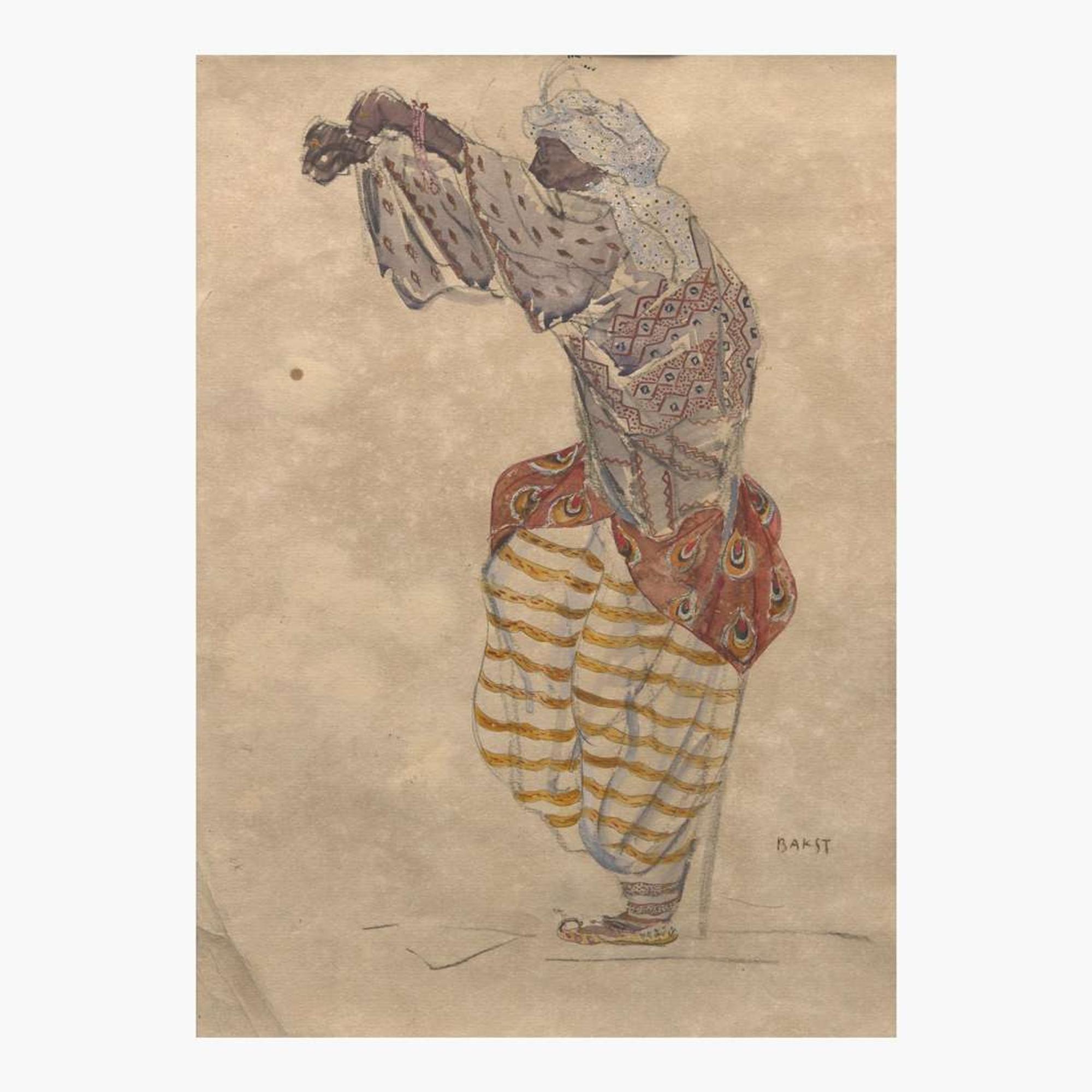 Leon Bakst (Russian, 1866–1924) Costume Design for 'Istar'