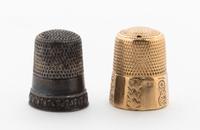A Sterling Silver Thimble Height of first 7/8 of an inch. — 19TH CENTURY