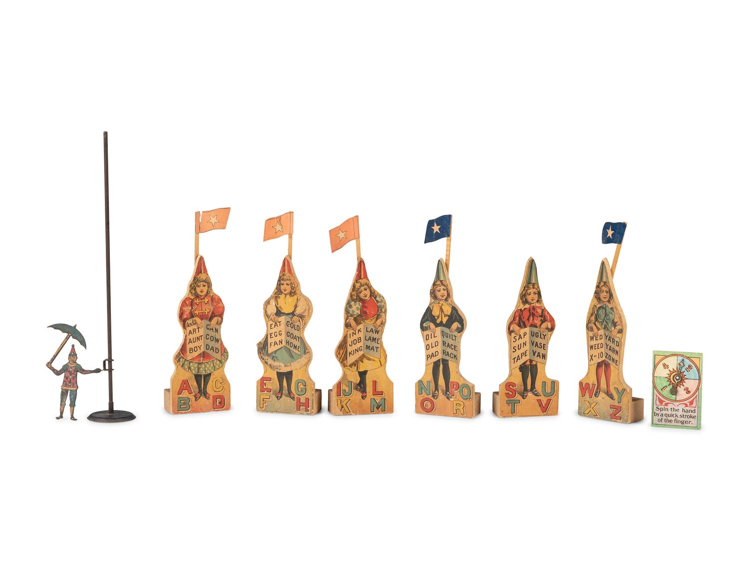 A Collection of Lithograph Paper on Wood Children's Learning Toys