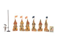 A Collection of Lithograph Paper on Wood Children's Learning Toys