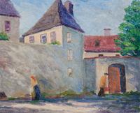 Alfred Pelikan, (Wisconsin, b. 1893), German Street Scene