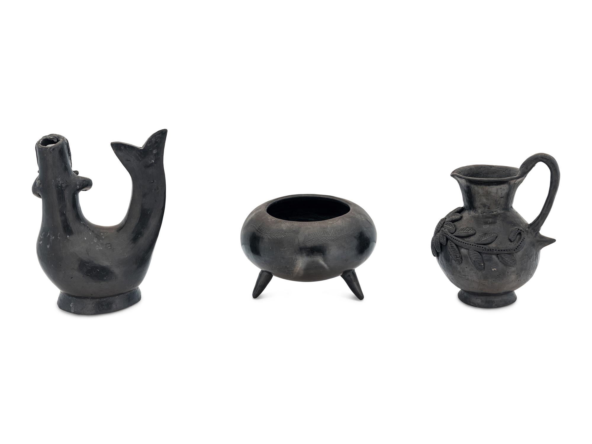 Three Dona Rosa Blackware Articles