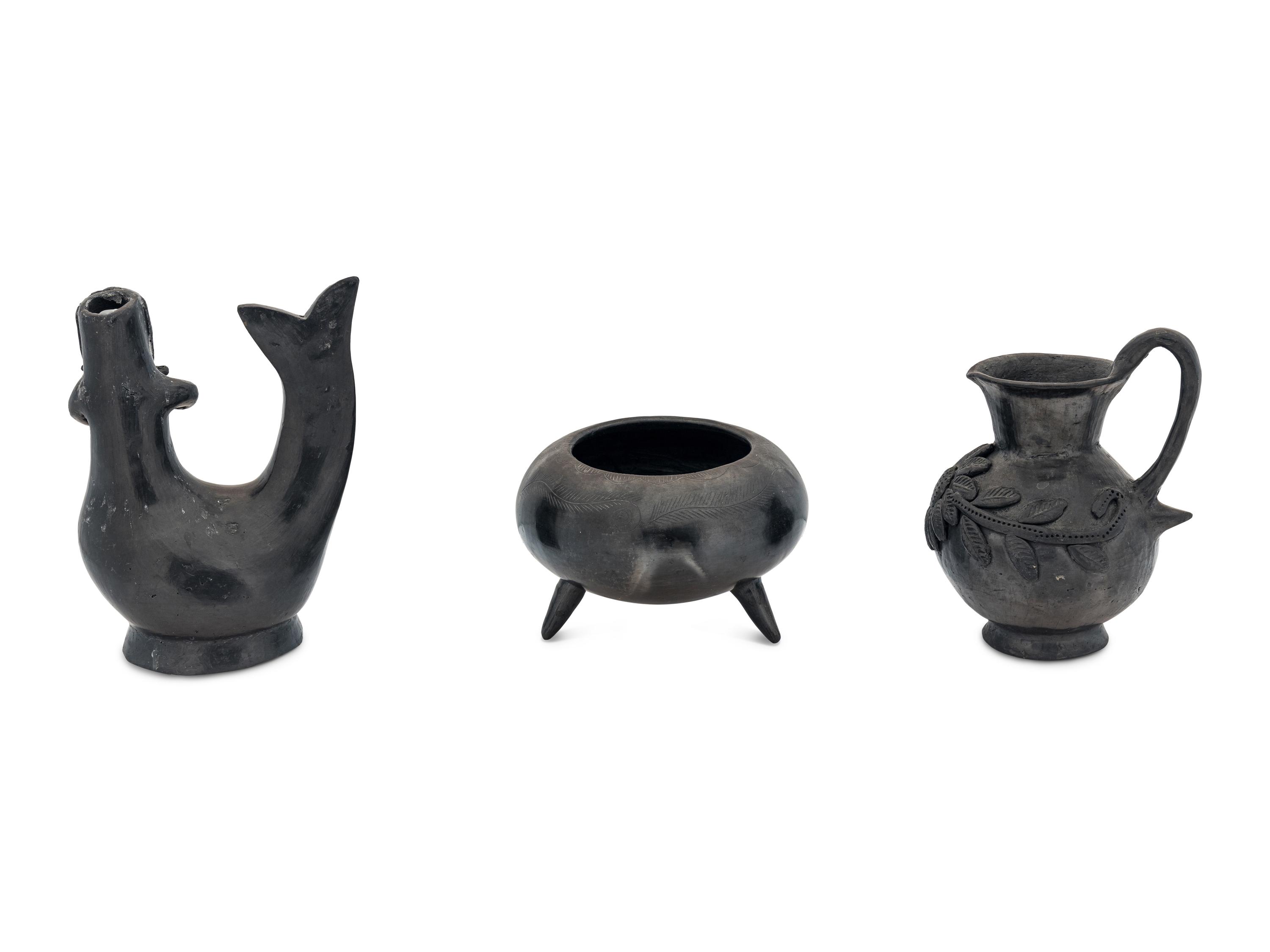 Three Dona Rosa Blackware Articles