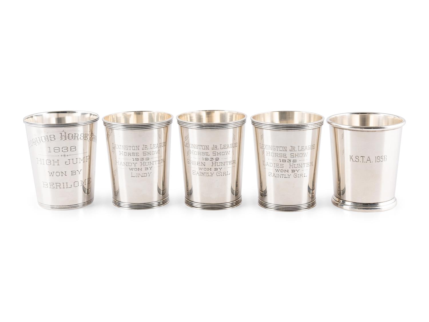 Five American Silver Julep Cups