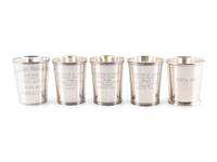 Five American Silver Julep Cups
