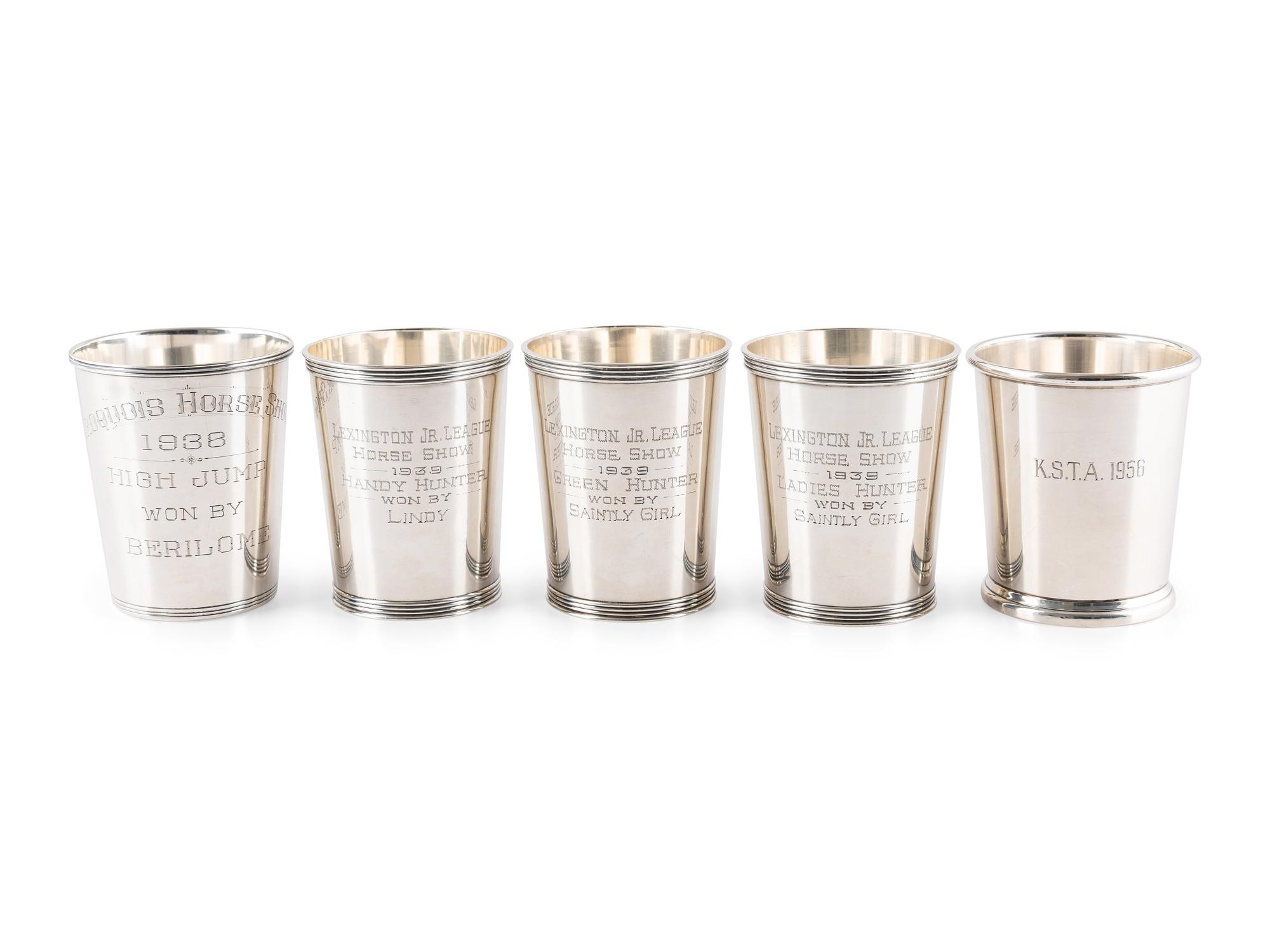Five American Silver Julep Cups