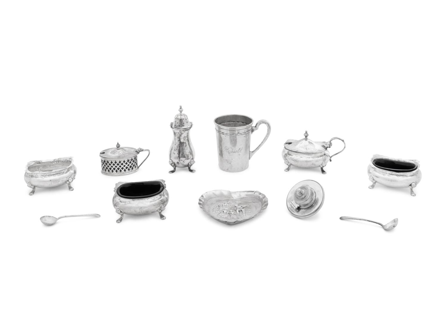 A Group of Various English Silver Articles