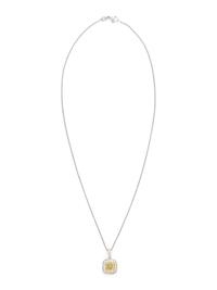 FANCY LIGHT YELLOW DIAMOND AND DIAMOND PENDANT/NECKLACE